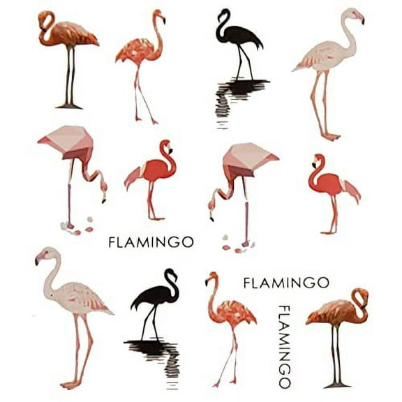 Artsy flamingo nail art water decals fingernail art