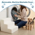 thumbnail image 4 of PETMAKER 3-Step Pet Stairs with Removable Zippered Microfiber Cover (Gray), 4 of 8