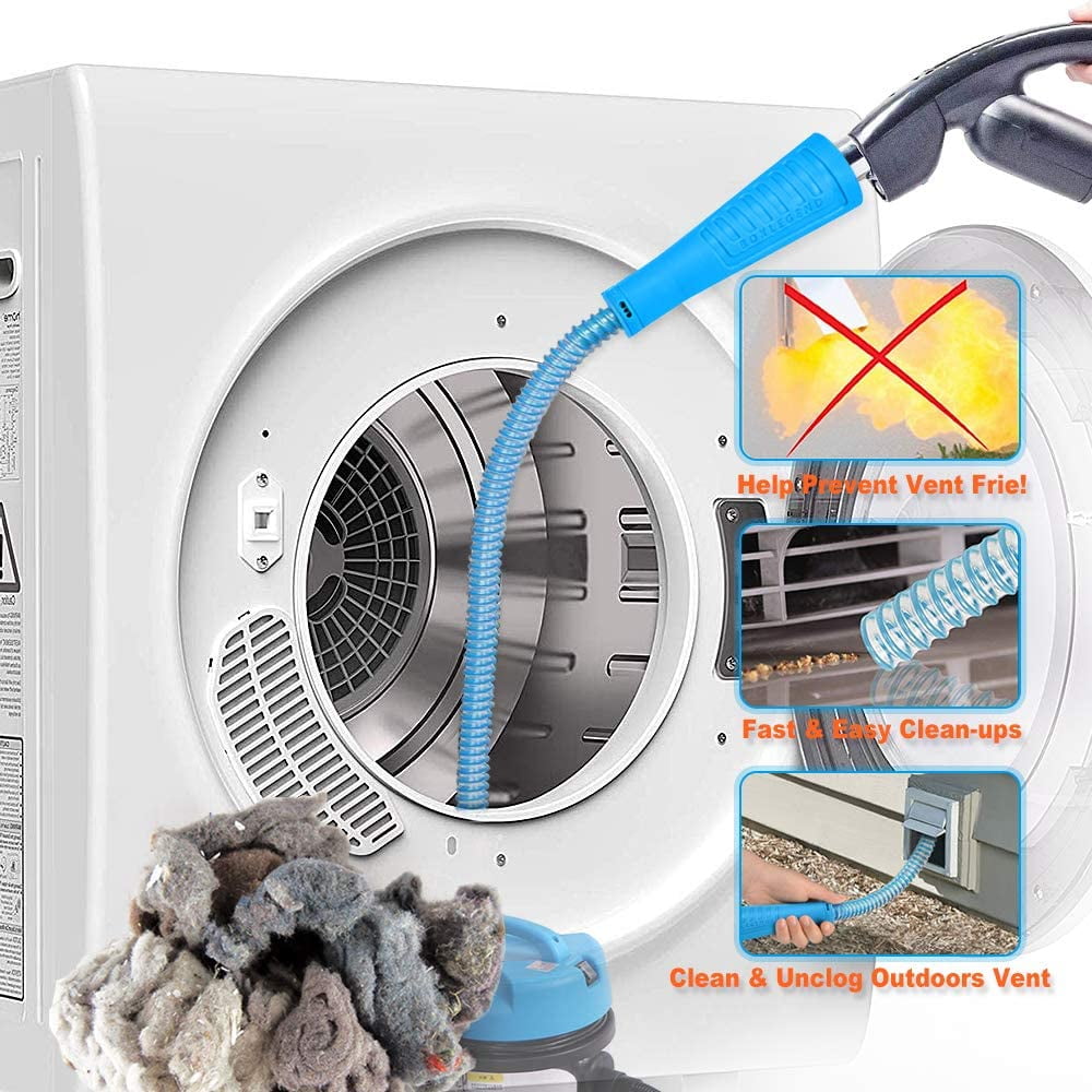 Dryer Vent Cleaner Kit Vacuum Hose Brush Lint Remover Power Washer 