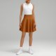 thumbnail image 3 of Falda midi plisada de corte A para mujer: falda media de 45 cm de poliéster y spandex, no transparente, versátil para todas las ocasiones, tallas S-XXXXL, 3 of 5