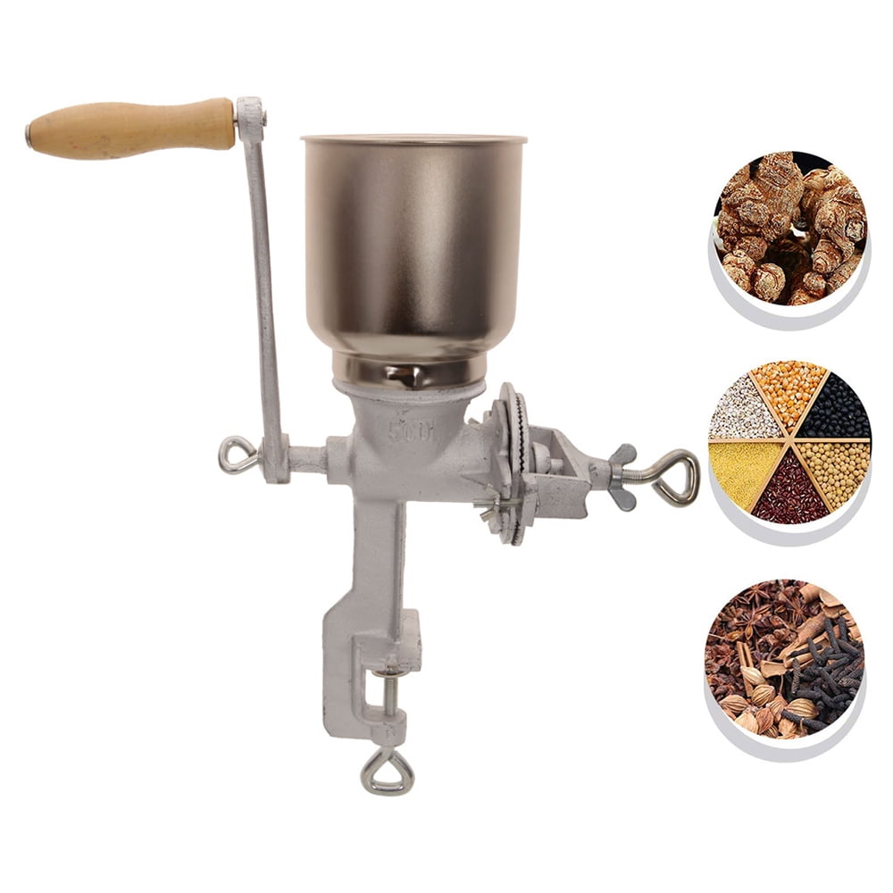 Grain Mill, Grinder Corn Coffee Food Wheat Manual Hand Grains Iron Nut