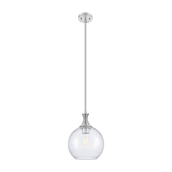 415-1S-SN-G124-10 Innovations Lighting Astor - 1 Light Stem Hung Mini Pendant-13.75 Inch Tall and 10 Inch Wide-Satin Nickel Finish-Seedy Glass Color