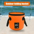 thumbnail image 2 of Water Bucket Folding PVC Carrier Wash Basin Traveling Camping Fishing Boating Reusable Organizer Container, 2 of 7
