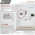 thumbnail image 6 of Stylish Vessel 15" White Porcelain Square Bathroom Sink P-222, 6 of 9