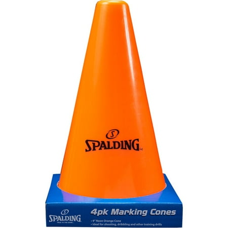 Spalding 9" Orange Cones, 4-Pack