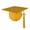 Gold, variant on Class Act Graduation Adult Unisex Matte Mortarboard Graduation Cap with Matching Gold Charm Tassel, Light Blue