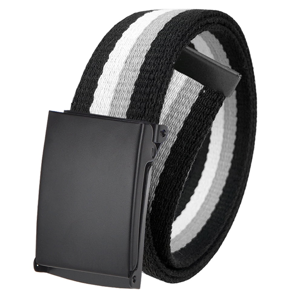 Build A Belt Men's Golf Belt in 1.5 Black Flip Top Buckle with Canvas