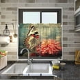 thumbnail image 7 of FREEAMG 24 Inch Length Kitchen Curtains Flowers Butterflies 2 Panels Half Window Sheer Curtains Rod Pocket Farmhouse Short Drapes for Bathroom Cafe Basement, 7 of 7