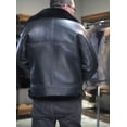 thumbnail image 4 of Men's Thick and Warm Winter Coat Genuine Sheepskin Lambskin Leather 100% Natural Real Shearling Wool Coat Black Plus Oversized 58 60 62 64,Black,56, 4 of 6