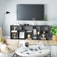 thumbnail image 3 of CQSXDA Asymmetrical Display Shelf  Wood Finish 5-Tier Design for Modern Home Decor and Organizing Spaces, Black, 3 of 6