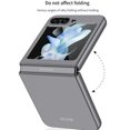 thumbnail image 7 of ELEHOLD Folding Case for Samsung Galaxy Z Flip 5 Ultra Thin Slim Lightweight Anti-Fingerprint Shockproof Protective Matte Cover for Samsung Galaxy Z Flip 5 2023, Silver, 7 of 7