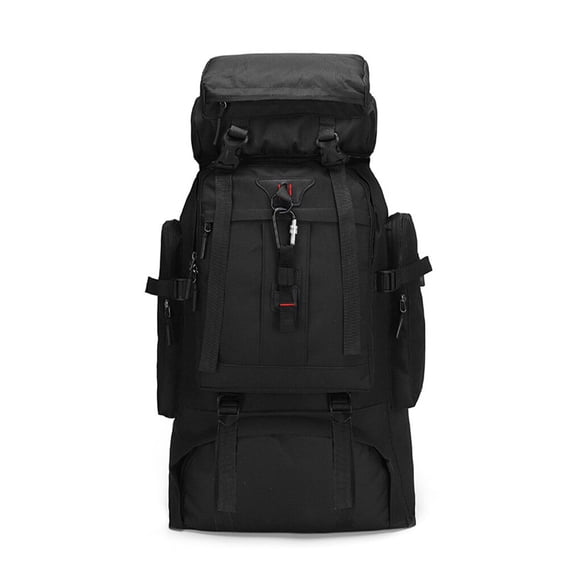 Soidarity al aire libre 80L de nylon de gran capacidad deportiva para acampar Bolsa de almacenamiento de montañismo de Ropa Deportiva, Zapatos Negro
