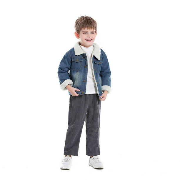 Abrigo De Invierno Para Niños Pequeños, Niños, Niñas, Prendas De Vestir Exteriores, Chaquetas, Abrigo De Moda, Abrigo Grueso, Chaqueta Vaquera Odeerbi LM103-1247