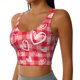 thumbnail image 2 of Fotbe valentine day with heart Sujetador Deportivo Largo sin Aros para Mujer con Almohadillas y Soporte Medio, Transpirable y Absorbente, Camiseta Tipo Chaleco o Tank Top-Medium, 2 of 8