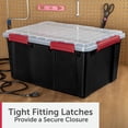 thumbnail image 4 of (4 pack) Sterilite Large Gasket Tote, 20 Gallon WaterProof Plastic Storage Bin with Lid, Gasket Seal and Durable Latches, Black, 4 of 12