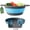 Blue, variant on Gevoli 2-in-1 Large Collapsible Colander with Self-draining Base Set - Plastic Side Drain Food strainer for Edge of Kitchen Sink (Green)