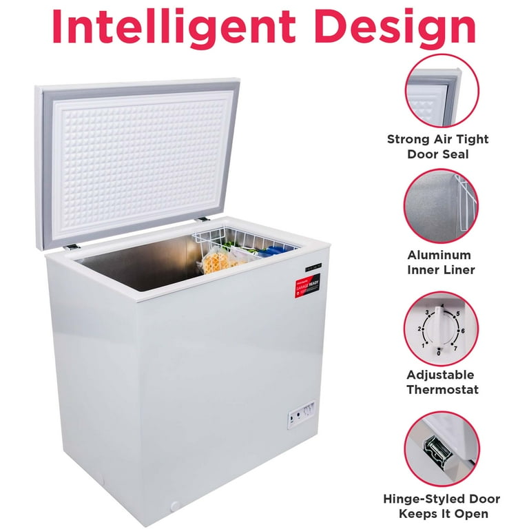 Frigidaire 7.0 Cu. ft. White Chest Freezer, EFRF7003, Removable