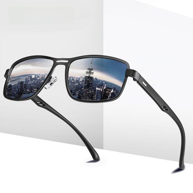 Gafas de sol para hombre Box 5925 Brightening Gafas de visión nocturna Gafas de sol polarizadas clásicas