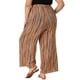 thumbnail image 5 of Pantalón De Salón De PierAncPaMujer TalGrande Estilo Boho Palazzo marrón 4X Agnes Orinda, 5 of 7