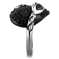 thumbnail image 4 of TK1788 - Two-Tone IP Black (Ion Plating) Stainless Steel Ring with Top Grade Crystal  in Jet Size 5, 4 of 4