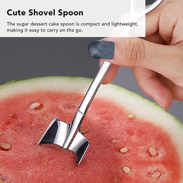 Tohuu Shovel Spoons for Desserts 3pcs/set Stainless Steel Square Head  Spoons Kitchen Silver Flat Spoon for Ice Cream Tea Coffee Mixing Dishwasher  Safe polite 