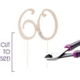 thumbnail image 2 of 60 Cake Topper for 60th Birthday or Anniversary Rose Gold Rhinestone Party Supplies & Decoration Ideas (Rose Gold), 2 of 5
