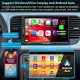 thumbnail image 3 of Double Din Car Stereo with Carplay & Android Auto, 7 Inch Car Radio with CD/DVD Player Support Back up Camera, Bluetooth & Voice Control, Mirror Link, Subwoofer, SWC, Subwoofer, AM/FM Double Din Radio, 3 of 8