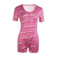 thumbnail image 3 of Femmes Sexy Body Manches Courtes Profond V Cou Combinaisons Shorts Pyjama Tenue, 3 of 6