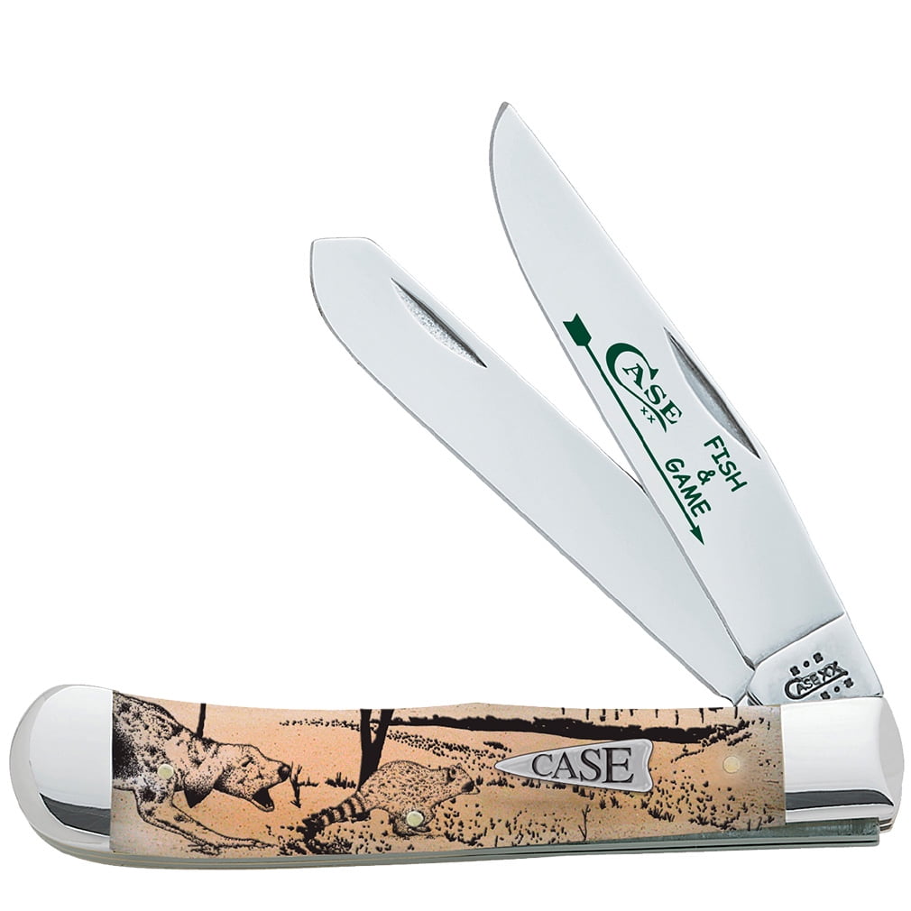 WR Case XX Pocket Knife 22461 FISH & GAME NATURAL SMOOTH BONE TRAPPER