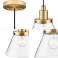 thumbnail image 2 of Hinton Collection One-Light Brushed Nickel Modern Farmhouse Pendant, 2 of 10