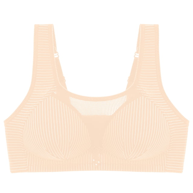 Ropa interior de sujetador de perspectiva calada cómoda de Color sólido para mujer sin llantas Fridja nalpqowj33481