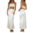 thumbnail image 7 of Biekopu Women Summer 2 Pieces Outfits Rhinestone Camisole Sleeveless Sling Tank Tops and Wrapped Hip Long Skirts Set, 7 of 7