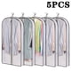 thumbnail image 3 of 1-10 piezas de funda antipolvo para ropa, bolsa para colgar ropa, funda para traje impermeable transparente para el hogar, funda antipolvo envolvente y lavable, 3 of 5