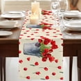 thumbnail image 3 of Table Runners 72 Inches Long Dress Scarves, Red Tulip Flowers Farmhouse Kitchen/Dining Table Runner, Coffee Tablerunners, Spring Floral Vintage Drum Country Yellow 14x72 Inch, 3 of 9
