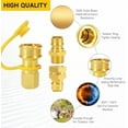 thumbnail image 6 of 3/4 inch Natural Gas Quick Connect Fittings, 3/4 Male and Female Natural Gas Quick Connect, Brass Material, Suit for Generators, Gas Grills, Fire Pits, Rvs Heaters, 6 of 7