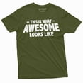 thumbnail image 5 of Men's This is what awesome looks like T-shirt Dad father Papa husband Gifts father's day gift (4X-Large Black), 5 of 7