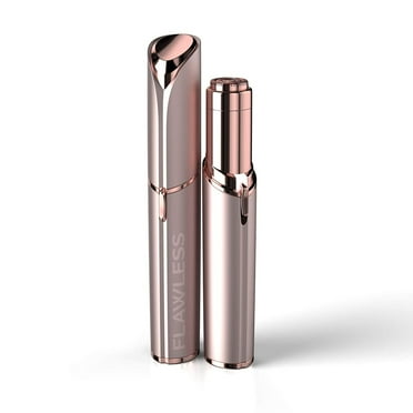 Finishing Touch Flawless Facial Hair Remover for Women, Electric Face Razor for Women with LED Light for Instant and Painless Hair Removal, Blush & Rose Gold