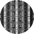 thumbnail image 1 of Ahgly Company Indoor Round Abstract Gray Modern Area Rugs, 3' Round, 1 of 4