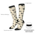 thumbnail image 3 of Daiia Sports Socks Pug Dog Face Printed Novelty Crew Socks for Men Women Knee High Socks Cotton Socks Soft & Breathable Support Unisex Socks, 3 of 9