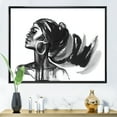thumbnail image 2 of Designart 'Black and White Portrait of African American Woman IV' Modern Framed Canvas Wall Art Print, 2 of 5