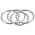 thumbnail image 1 of Unique Bargains Welded O Ring, 40 x 3mm Strapping Round Rings Stainless Steel 4  Pack, 1 of 3