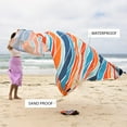 thumbnail image 3 of Everlasting Comfort 10-Person Beach Blanket, Oversized Extra Large Beach Mat, Tulum Orange, 3 of 9