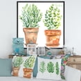 thumbnail image 2 of Designart 'Two Green House Plants In Orange Cly Pots' Traditional Framed Canvas Wall Art Print, 2 of 5