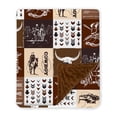 thumbnail image 1 of Manta para bebé locobird estilo vaquero western 76x102 cm suave y cálida, 1 of 8