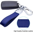 thumbnail image 2 of Genuine Leather Car Keychain with Key Rings - Premium Key Fob Organizer for Men & Women, 2 of 14