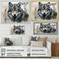 thumbnail image 4 of Designart "Blue-Grey Wolf'S Minimal Expression I" Animals Wolf Floater Framed Canvas Wall Art, 4 of 5