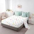 thumbnail image 4 of Manfei Cartoon Fish Queen Bedding, Marine Animal Bedding Comforter Set Queen, Light Blue, Polkadot Reversible, 7pcs, 4 of 6