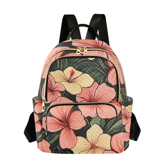 ALAZA Elegant Tropical Floral-r6 Womens Travel Laptop Backpack Large Daypack Ladies Shoulder Bags S