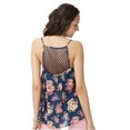 thumbnail image 2 of Aeropostale Womens Floral Mesh Racerback Tank Top, Blue, Juniors, X-Small, 2 of 2