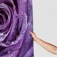 thumbnail image 3 of JEUXUS Bathroom Shower Curtain Set with Hooks Purple Rose Decor Romantic Flower Pictures White, 3 of 7